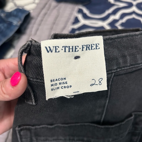 Free People Women's Faded Black Jeans - Picture 3 of 3